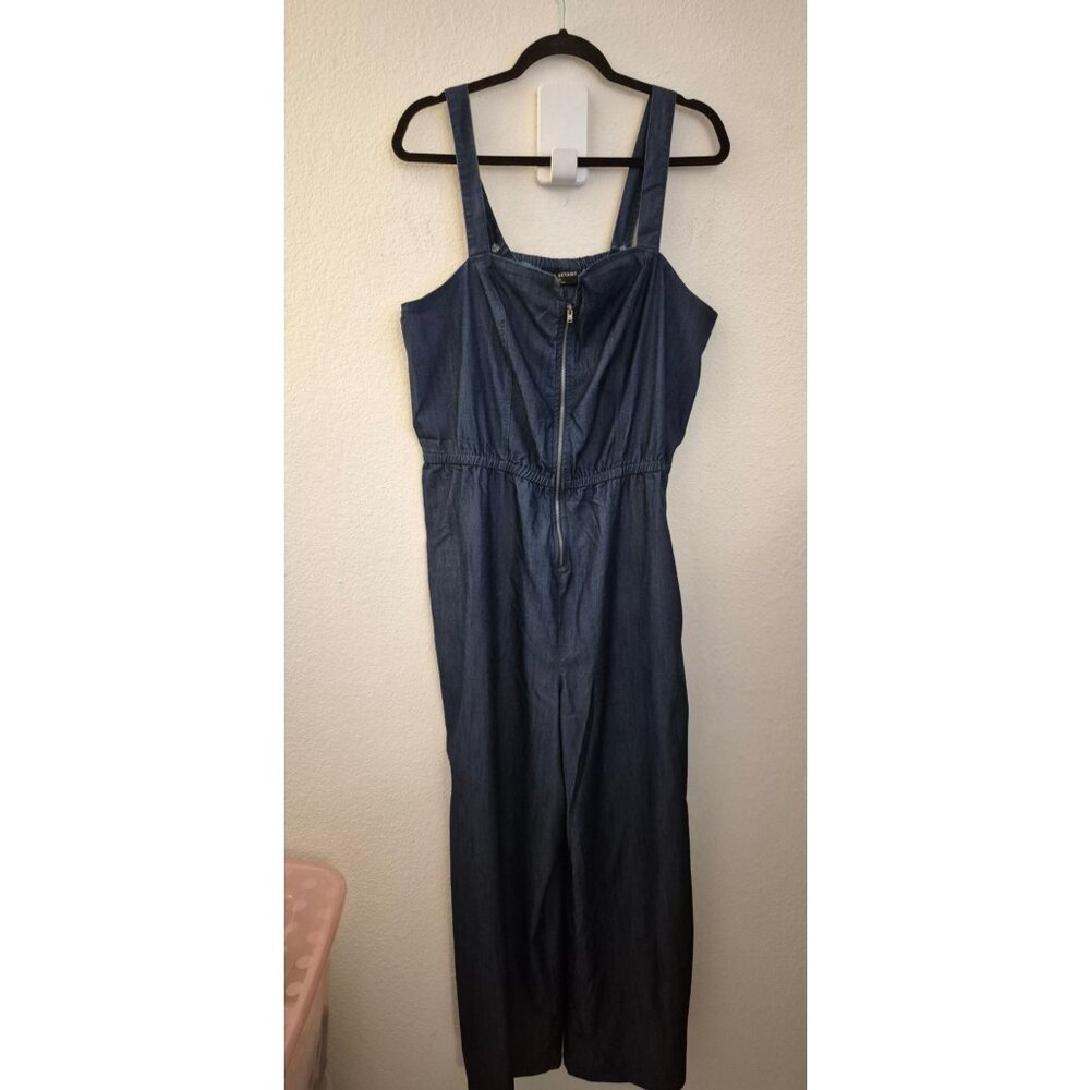 Lane Byant Lyocell Blend Wide Leg Jumpsuit with Corset Style Bodice 18W EUC